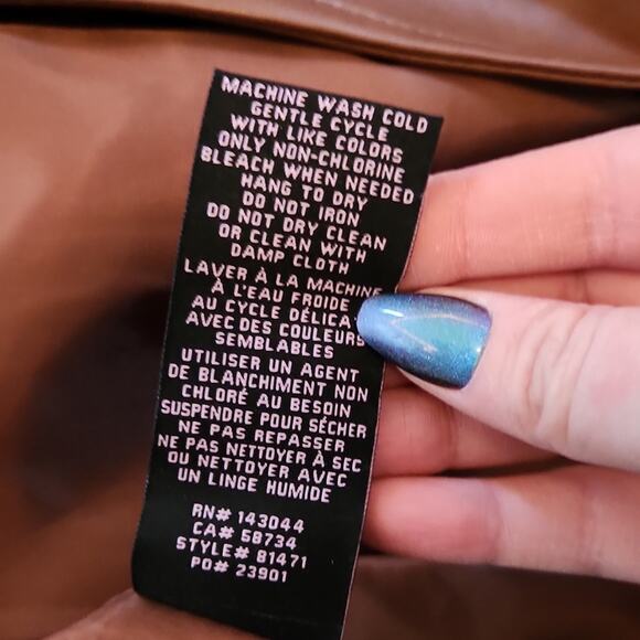 NWT Brown Vegan Leather Trench Coat With the Girls By Avec Les Filles Size 3X - Picture 9 of 15